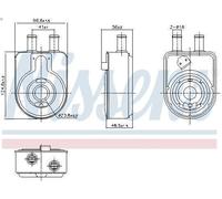 Radiatore olio, olio motore NISSENS 91448 per KIA OPTIMA (JF) 2 2015-2019