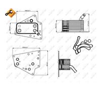 Radiatore olio motore raffreddato ad acqua 31258 NRF per FIAT OPEL SAAB
