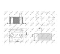 Radiatore olio, olio motore NRF 31298