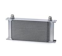 Radiatore Olio per Auto a 19 File, Universale, Tipo Britannico, in Alluminio, per Motore e Trasmissione, con Adattatore da 10AN Femmina a 8AN/6AN Maschio LZ7019 (Bianco)