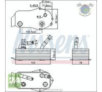 Radiatore olio scambiatore Nissens per BMW Z4 E89 sDrive X1 E84 xDrive 3 E91 33