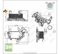 Radiatore olio scambiatore NRF per SKODA OCTAVIA SUPERB VW PASSAT (3C5) (3C2)