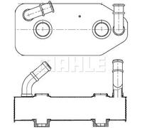 Radiatore olio servosterzo CLC 178 000S MAHLE per AUDI SKODA VW SEAT