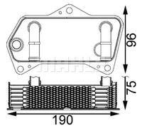 Radiatore olio servosterzo CLC 202 000S MAHLE per VW SEAT SKODA AUDI