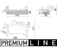 Radiatore olio, cambio automatico MAHLE CLC 283 000P