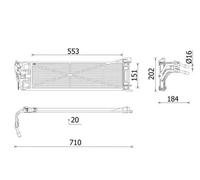 Radiatore olio servosterzo CLC 306 000P MAHLE per BMW X5 Van X5 X7 X6