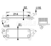 MAHLE ORIGINAL CLC 77 000P Radiatore olio, Cambio automatico