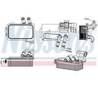Radiatore olio servosterzo raffreddato ad acqua Alluminio 91511 NISSENS per AUDI