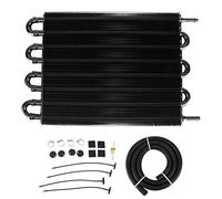 Radiatore olio trasmissione universale OC - 1405, radiatore olio in alluminio a 8 file, di raffreddamento per auto ad alte prestazioni con tubo in silicone per tutti i veicoli,