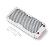 Radiatore PC in alluminio, radiatore raffreddato ad acqua, 240 mm, filettatura G1/4 raffreddato ad acqua, per computer, sistema di raffreddamento ad acqua, adatto per computer, purificatori d'aria