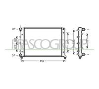 PRASCO AA340R001 Radiatore motore