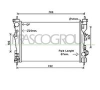 Radiatore Raffreddamento Motore Prasco AA344R001 Prascoselection per Alfa Romeo