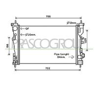 PRASCO AA344R002 Radiatore motore