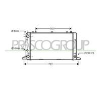 PRASCO AD013R015 Radiatore motore