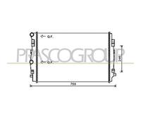PRASCO AD324R004 Radiatore motore