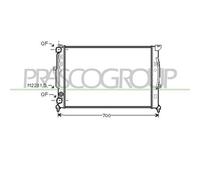 Prasco Radiatore motore AD017R011 Alluminio per VW Passat (3B3/3B6) e Audi A4