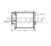 PRASCO Radiatore Acqua Motore Alluminio per BMW 3er Cabriolet E36 E30 Compatto