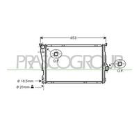 PRASCO Radiatore Acqua Motore Alluminio per BMW 3er Compatto E46 Touring