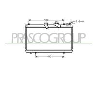 PRASCO CI523R007 Radiatore motore