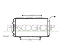 Radiatore Raffreddamento Motore Prasco CI950R008 Prascoselection per Citroën