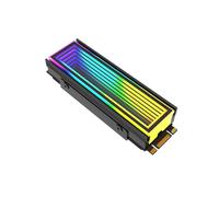 Radiatore per Computer M.2 ARGB 2280 SSD M2 Radiatore PC RGB M.2 Nvme Cooler Dissipatore di Calore Effetto Abyss Infinito, Nero