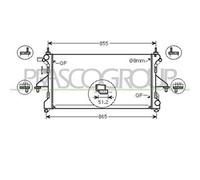 Radiatore Raffreddamento Motore Prasco FT930R001 Prascoselection per Fiat