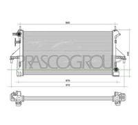 Radiatore Raffreddamento Motore Prasco FT930R009 per Fiat