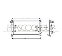 PRASCO FT122R003 Radiatore motore