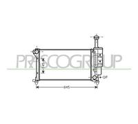 Radiatore Raffreddamento Motore Prasco FT122R004 Prascoselection per Fiat