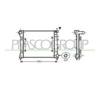 Prasco Radiatore motore FT124R002 per Fiat Panda (dal 2012)
