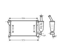 PRASCO FT122R009 Radiatore motore