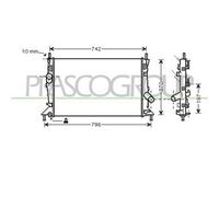 PRASCO FD424R005 Radiatore motore