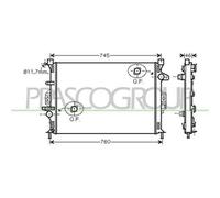 PRASCO FD079R001 Radiatore motore