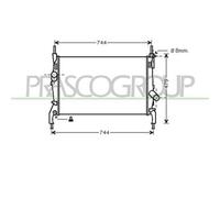 PRASCO FD912R003 Radiatore motore