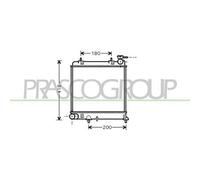 PRASCO HN016R001 Radiatore motore