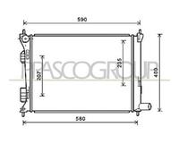 PRASCO HN202R003 Radiatore motore