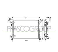 PRASCO HN040R002 Radiatore motore