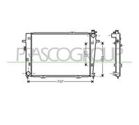 Radiatore Per Hyundai Tucson Dal 2004 Al 2010 Hn802r014 253102e500