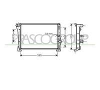 PRASCO LA002R004 Radiatore motore