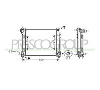 PRASCO LA004R001 Radiatore motore