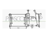 Radiatore Raffreddamento Motore Prasco LA004R002 Prascoselection per Chrysler