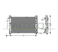PRASCO ME026R001 Radiatore motore