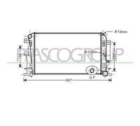 PRASCO ME919R001 Radiatore motore