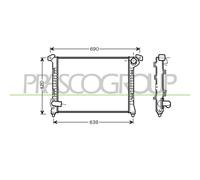Radiatore Per Mini Mini (bmw) R50/r53/r52 Dal 2004 Al 2006 Mn306r005 17117570821