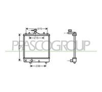 Prasco Radiatore motore OP304R001 per Opel Agila (2000-2007) e Suzuki Ignis (2004-2008)
