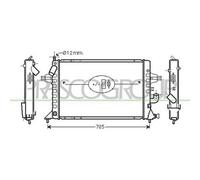 Prasco Radiatore motore OP017R009 Prascoselection per Opel Astra G (1998-2003) e Zafira (1999-2005)