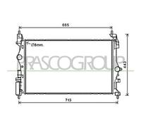 PRASCO OP036R001 Radiatore motore