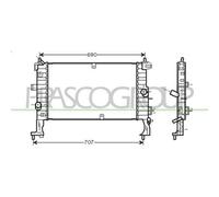 PRASCO OP350R002 Radiatore motore