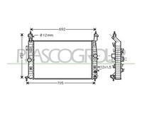 PRASCO OP350R006 Radiatore motore