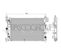 PRASCO OP700R008 Radiatore motore